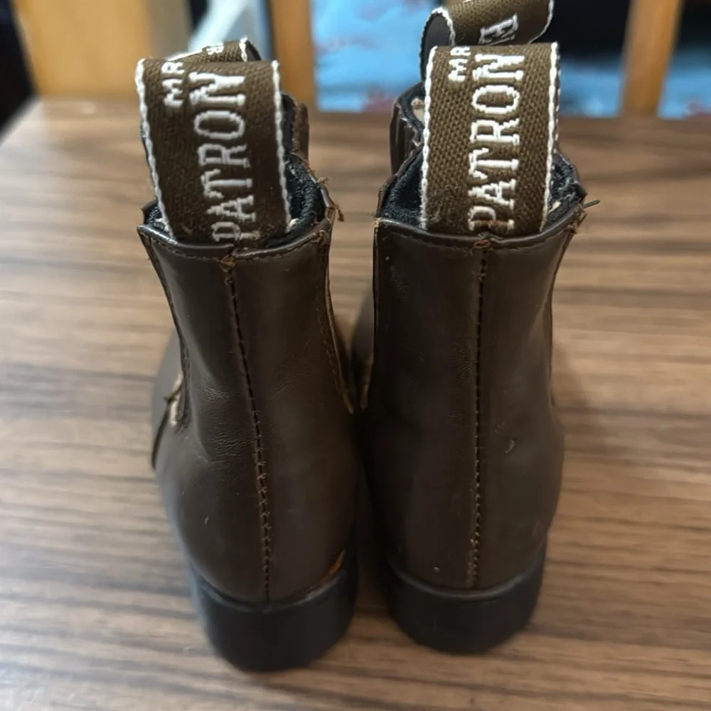 Kids Brown Leather Ankle Boots